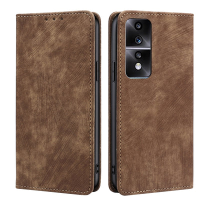 RFID Anti-theft Brush Magnetic Leather Phone Case, For Xiaomi Redmi K60 / K60 Pro, For Honor 80 GT, For OnePlus 11