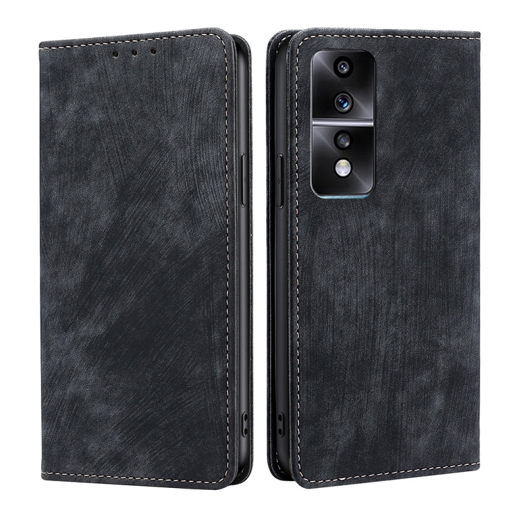 RFID Anti-theft Brush Magnetic Leather Phone Case, For Xiaomi Redmi K60 / K60 Pro, For Honor 80 GT, For OnePlus 11