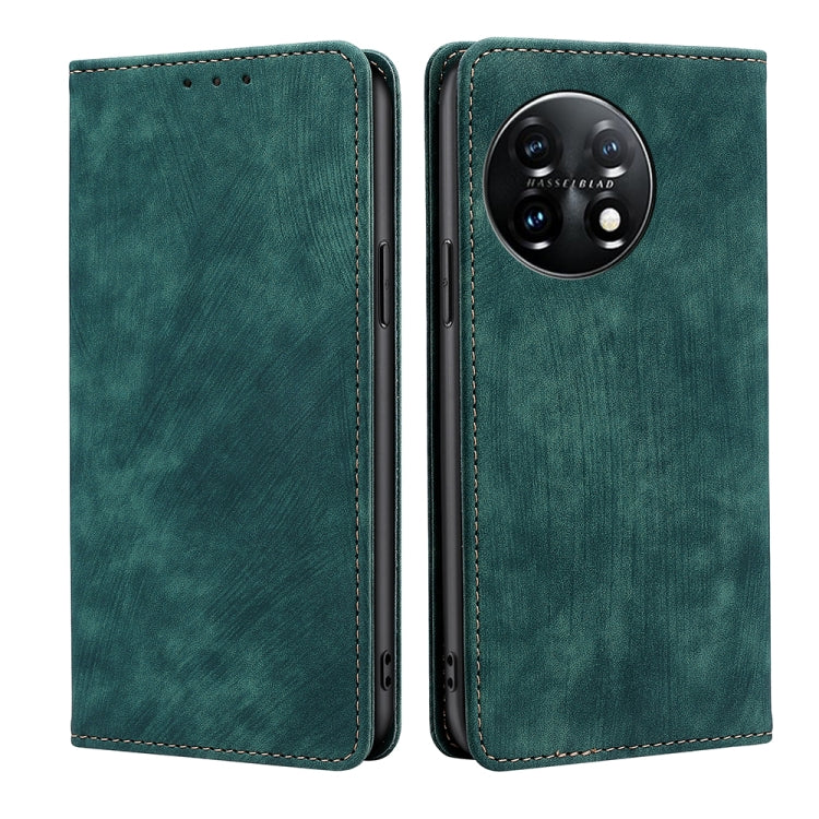 RFID Anti-theft Brush Magnetic Leather Phone Case, For Xiaomi Redmi K60 / K60 Pro, For Honor 80 GT, For OnePlus 11