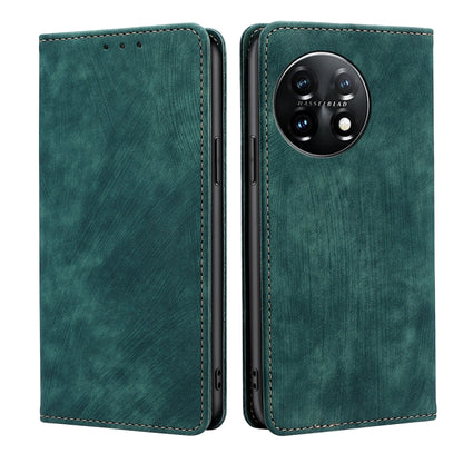 RFID Anti-theft Brush Magnetic Leather Phone Case, For Xiaomi Redmi K60 / K60 Pro, For Honor 80 GT, For OnePlus 11