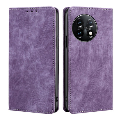 RFID Anti-theft Brush Magnetic Leather Phone Case, For Xiaomi Redmi K60 / K60 Pro, For Honor 80 GT, For OnePlus 11