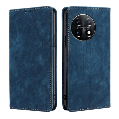 RFID Anti-theft Brush Magnetic Leather Phone Case, For Xiaomi Redmi K60 / K60 Pro, For Honor 80 GT, For OnePlus 11