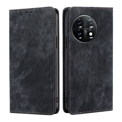 RFID Anti-theft Brush Magnetic Leather Phone Case, For Xiaomi Redmi K60 / K60 Pro, For Honor 80 GT, For OnePlus 11