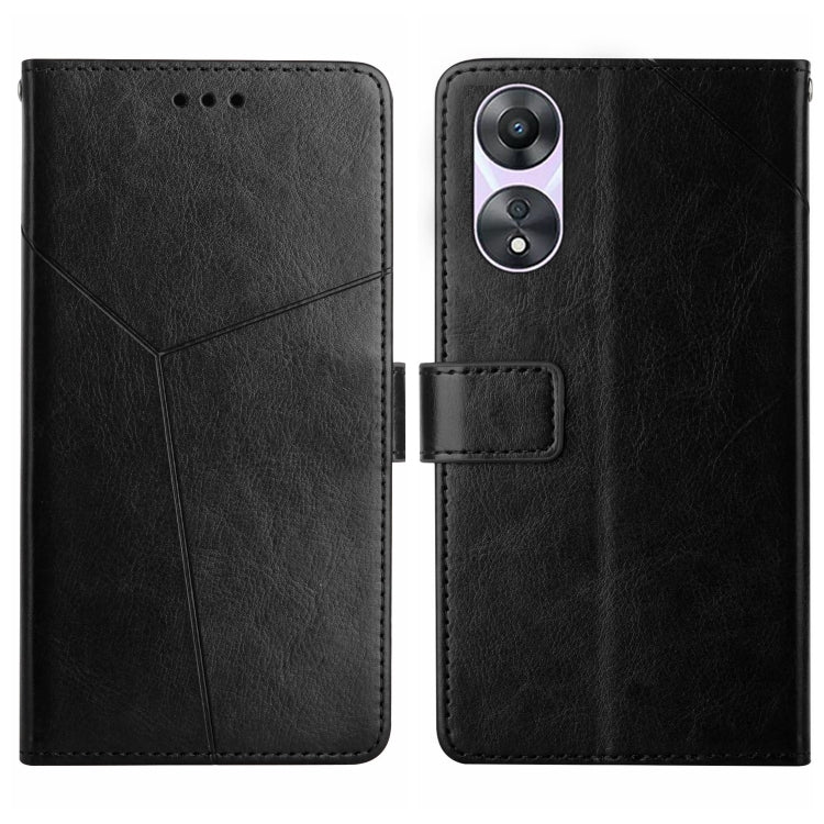HT01 Y-shaped Pattern Flip Leather Phone Case, For Motorola Moto G73 5G, For OPPO A58 5G/A78 5G, For OPPO Reno8 T 4G, For TCL 40 SE
