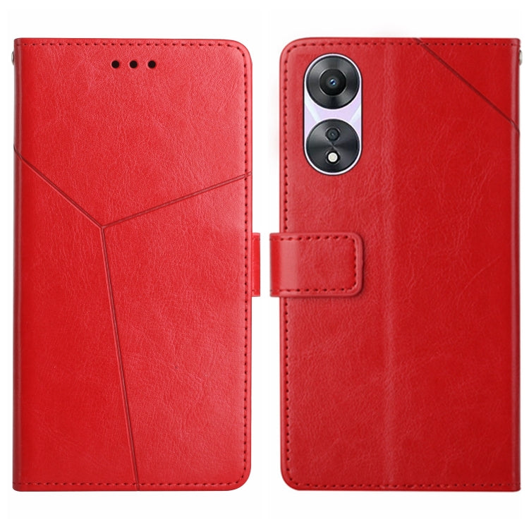 HT01 Y-shaped Pattern Flip Leather Phone Case, For Motorola Moto G73 5G, For OPPO A58 5G/A78 5G, For OPPO Reno8 T 4G, For TCL 40 SE