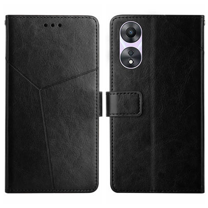 HT01 Y-shaped Pattern Flip Leather Phone Case, For Motorola Moto G73 5G, For OPPO A58 5G/A78 5G, For OPPO Reno8 T 4G, For TCL 40 SE
