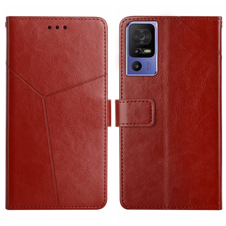 HT01 Y-shaped Pattern Flip Leather Phone Case, For Motorola Moto G73 5G, For OPPO A58 5G/A78 5G, For OPPO Reno8 T 4G, For TCL 40 SE