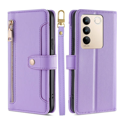 Sheep Texture Cross-body Zipper Wallet Leather Phone Case, For vivo S16 / S16 Pro, For vivo Y02 4G, For Fujitsu Arrows N F-51C, For Xiaomi Redmi K60E