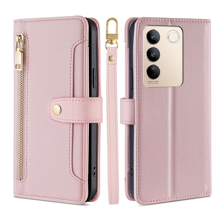 Sheep Texture Cross-body Zipper Wallet Leather Phone Case, For vivo S16 / S16 Pro, For vivo Y02 4G, For Fujitsu Arrows N F-51C, For Xiaomi Redmi K60E