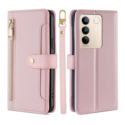 Sheep Texture Cross-body Zipper Wallet Leather Phone Case, For vivo S16 / S16 Pro, For vivo Y02 4G, For Fujitsu Arrows N F-51C, For Xiaomi Redmi K60E