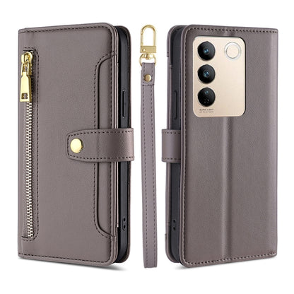 Sheep Texture Cross-body Zipper Wallet Leather Phone Case, For vivo S16 / S16 Pro, For vivo Y02 4G, For Fujitsu Arrows N F-51C, For Xiaomi Redmi K60E