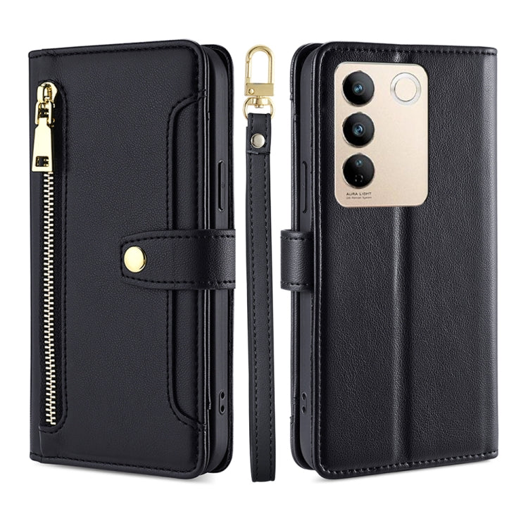Sheep Texture Cross-body Zipper Wallet Leather Phone Case, For vivo S16 / S16 Pro, For vivo Y02 4G, For Fujitsu Arrows N F-51C, For Xiaomi Redmi K60E