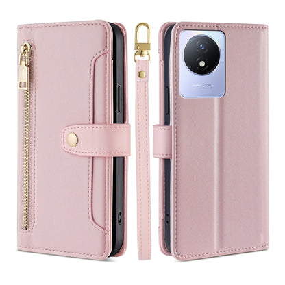 Sheep Texture Cross-body Zipper Wallet Leather Phone Case, For vivo S16 / S16 Pro, For vivo Y02 4G, For Fujitsu Arrows N F-51C, For Xiaomi Redmi K60E