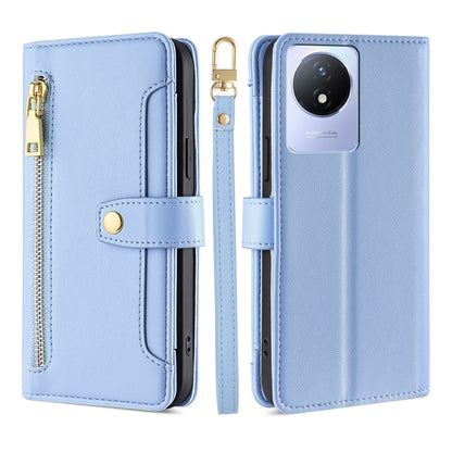Sheep Texture Cross-body Zipper Wallet Leather Phone Case, For vivo S16 / S16 Pro, For vivo Y02 4G, For Fujitsu Arrows N F-51C, For Xiaomi Redmi K60E