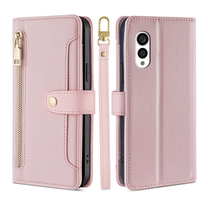 Sheep Texture Cross-body Zipper Wallet Leather Phone Case, For vivo S16 / S16 Pro, For vivo Y02 4G, For Fujitsu Arrows N F-51C, For Xiaomi Redmi K60E