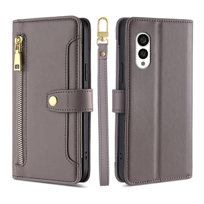 Sheep Texture Cross-body Zipper Wallet Leather Phone Case, For vivo S16 / S16 Pro, For vivo Y02 4G, For Fujitsu Arrows N F-51C, For Xiaomi Redmi K60E
