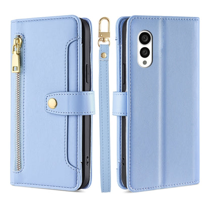 Sheep Texture Cross-body Zipper Wallet Leather Phone Case, For vivo S16 / S16 Pro, For vivo Y02 4G, For Fujitsu Arrows N F-51C, For Xiaomi Redmi K60E