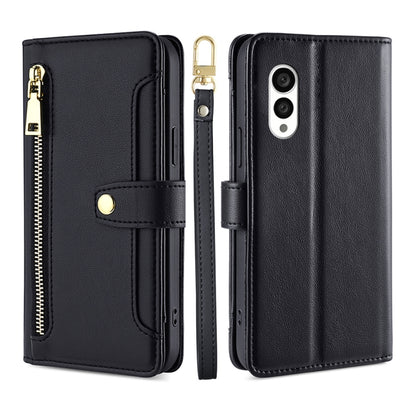Sheep Texture Cross-body Zipper Wallet Leather Phone Case, For vivo S16 / S16 Pro, For vivo Y02 4G, For Fujitsu Arrows N F-51C, For Xiaomi Redmi K60E