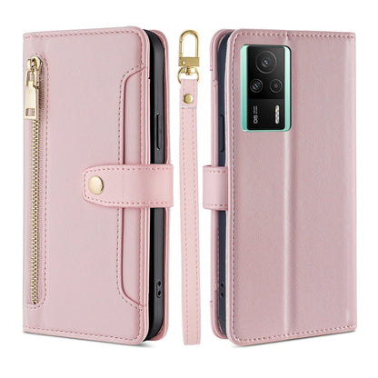 Sheep Texture Cross-body Zipper Wallet Leather Phone Case, For vivo S16 / S16 Pro, For vivo Y02 4G, For Fujitsu Arrows N F-51C, For Xiaomi Redmi K60E