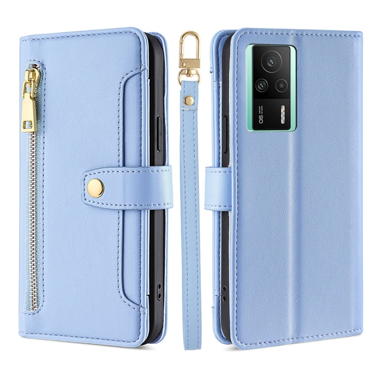 Sheep Texture Cross-body Zipper Wallet Leather Phone Case, For vivo S16 / S16 Pro, For vivo Y02 4G, For Fujitsu Arrows N F-51C, For Xiaomi Redmi K60E