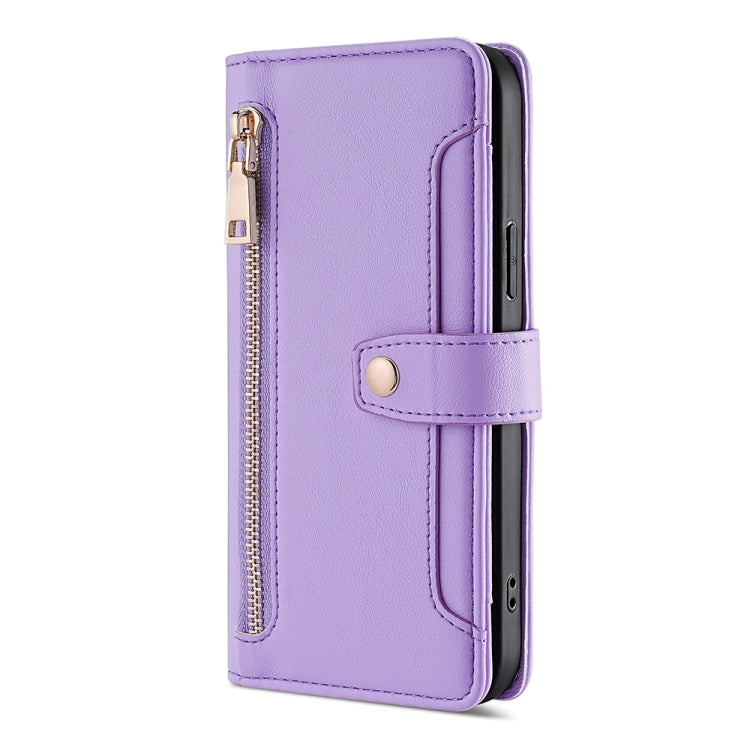 Sheep Texture Cross-body Zipper Wallet Leather Phone Case, For Xiaomi Redmi K60 / K60 Pro, For Honor 80 GT, For OnePlus 11