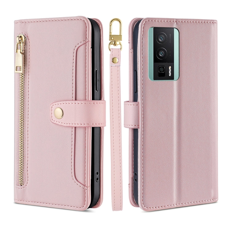 Sheep Texture Cross-body Zipper Wallet Leather Phone Case, For Xiaomi Redmi K60 / K60 Pro, For Honor 80 GT, For OnePlus 11