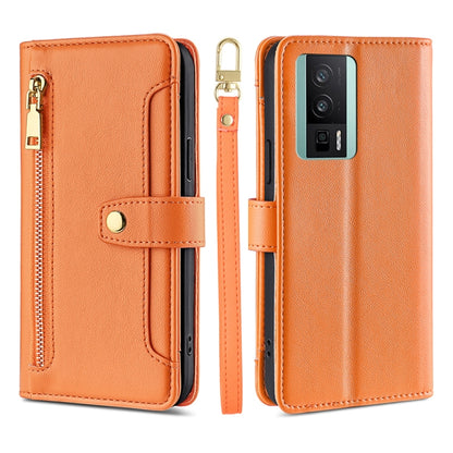 Sheep Texture Cross-body Zipper Wallet Leather Phone Case, For Xiaomi Redmi K60 / K60 Pro, For Honor 80 GT, For OnePlus 11