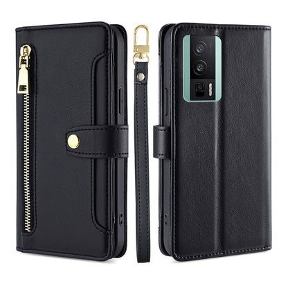 Sheep Texture Cross-body Zipper Wallet Leather Phone Case, For Xiaomi Redmi K60 / K60 Pro, For Honor 80 GT, For OnePlus 11