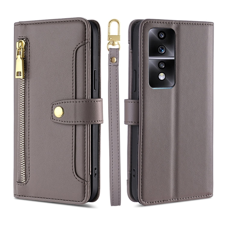 Sheep Texture Cross-body Zipper Wallet Leather Phone Case, For Xiaomi Redmi K60 / K60 Pro, For Honor 80 GT, For OnePlus 11