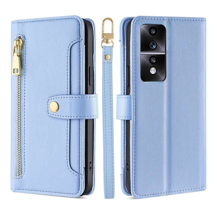 Sheep Texture Cross-body Zipper Wallet Leather Phone Case, For Xiaomi Redmi K60 / K60 Pro, For Honor 80 GT, For OnePlus 11