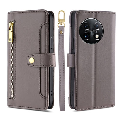 Sheep Texture Cross-body Zipper Wallet Leather Phone Case, For Xiaomi Redmi K60 / K60 Pro, For Honor 80 GT, For OnePlus 11