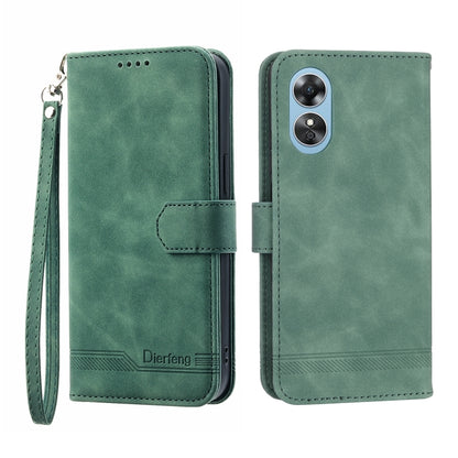 Dierfeng Dream Line TPU + PU Leather Phone Case, For OPPO A17, For OPPO A57 4G, For OPPO A57 5G, For OPPO Reno8