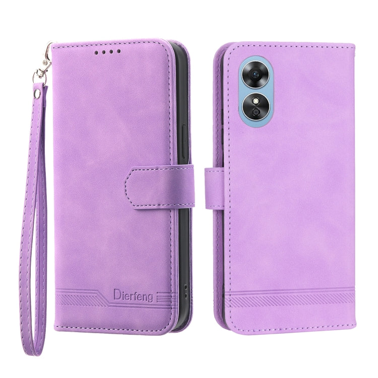 Dierfeng Dream Line TPU + PU Leather Phone Case, For OPPO A17, For OPPO A57 4G, For OPPO A57 5G, For OPPO Reno8