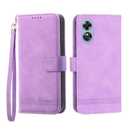 Dierfeng Dream Line TPU + PU Leather Phone Case, For OPPO A17, For OPPO A57 4G, For OPPO A57 5G, For OPPO Reno8