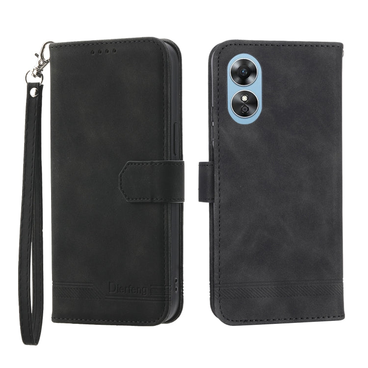 Dierfeng Dream Line TPU + PU Leather Phone Case, For OPPO A17, For OPPO A57 4G, For OPPO A57 5G, For OPPO Reno8