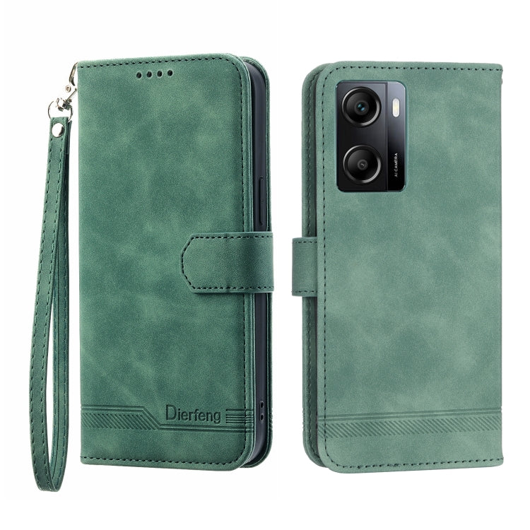 Dierfeng Dream Line TPU + PU Leather Phone Case, For OPPO A17, For OPPO A57 4G, For OPPO A57 5G, For OPPO Reno8