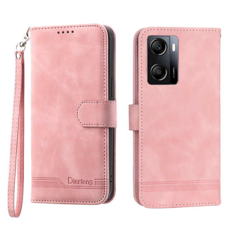 Dierfeng Dream Line TPU + PU Leather Phone Case, For OPPO A17, For OPPO A57 4G, For OPPO A57 5G, For OPPO Reno8