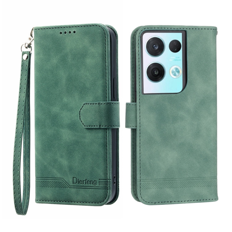 Dierfeng Dream Line TPU + PU Leather Phone Case, For OPPO A17, For OPPO A57 4G, For OPPO A57 5G, For OPPO Reno8