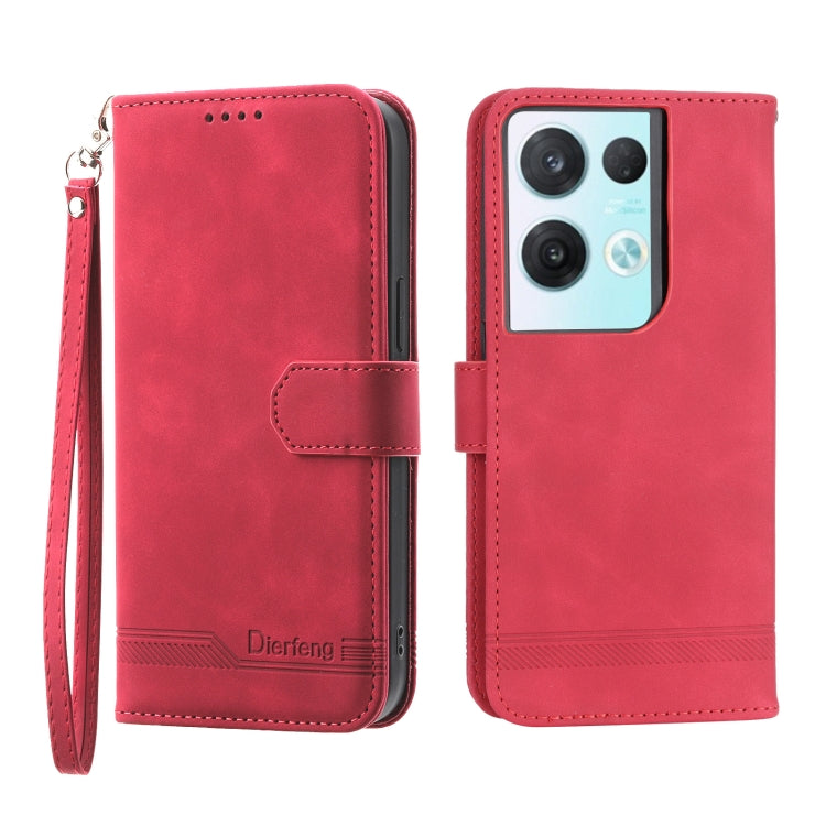 Dierfeng Dream Line TPU + PU Leather Phone Case, For OPPO A17, For OPPO A57 4G, For OPPO A57 5G, For OPPO Reno8