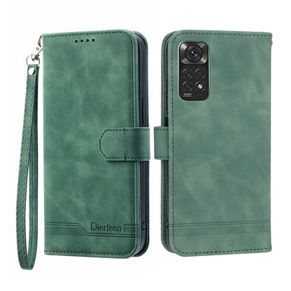 Dierfeng Dream Line TPU + PU Leather Phone Case, For Xiaomi Redmi Note 11 / Note 11S, For Xiaomi Redmi Note 11 Pro Foreign, For Xiaomi Redmi 10C, For Xiaomi Redmi 10A
