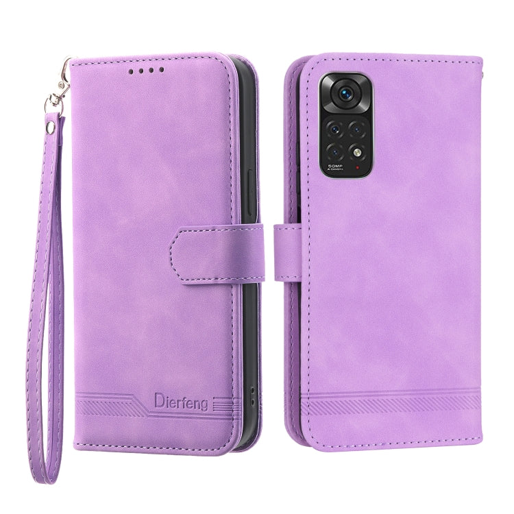 Dierfeng Dream Line TPU + PU Leather Phone Case, For Xiaomi Redmi Note 11 / Note 11S, For Xiaomi Redmi Note 11 Pro Foreign, For Xiaomi Redmi 10C, For Xiaomi Redmi 10A