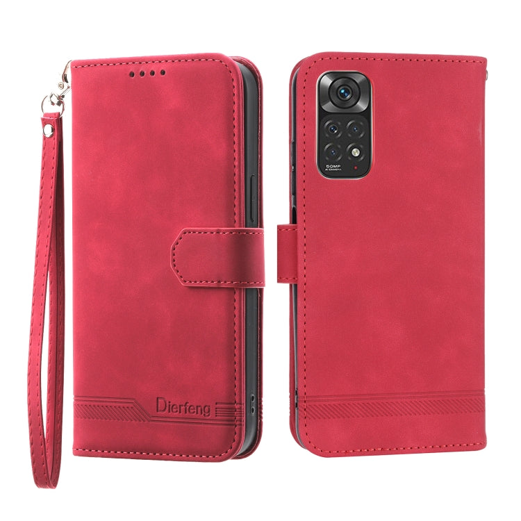 Dierfeng Dream Line TPU + PU Leather Phone Case, For Xiaomi Redmi Note 11 / Note 11S, For Xiaomi Redmi Note 11 Pro Foreign, For Xiaomi Redmi 10C, For Xiaomi Redmi 10A