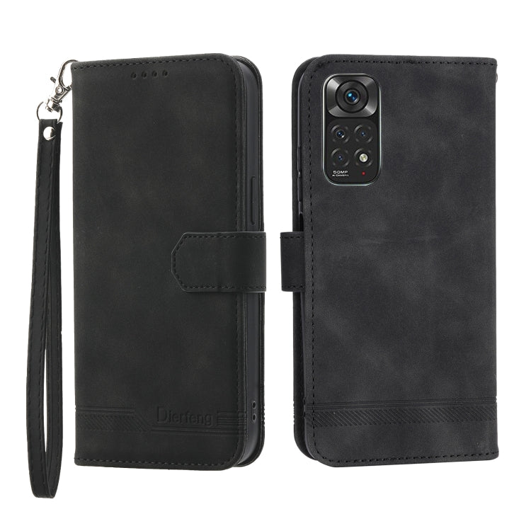 Dierfeng Dream Line TPU + PU Leather Phone Case, For Xiaomi Redmi Note 11 / Note 11S, For Xiaomi Redmi Note 11 Pro Foreign, For Xiaomi Redmi 10C, For Xiaomi Redmi 10A