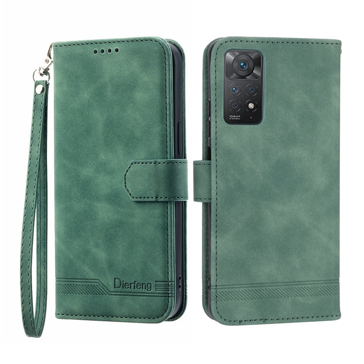 Dierfeng Dream Line TPU + PU Leather Phone Case, For Xiaomi Redmi Note 11 / Note 11S, For Xiaomi Redmi Note 11 Pro Foreign, For Xiaomi Redmi 10C, For Xiaomi Redmi 10A