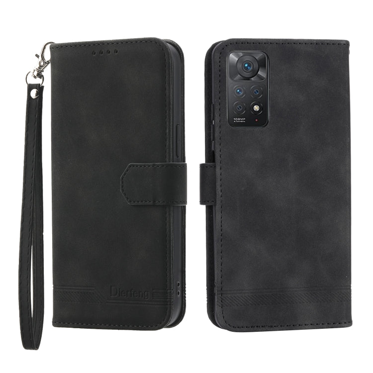 Dierfeng Dream Line TPU + PU Leather Phone Case, For Xiaomi Redmi Note 11 / Note 11S, For Xiaomi Redmi Note 11 Pro Foreign, For Xiaomi Redmi 10C, For Xiaomi Redmi 10A