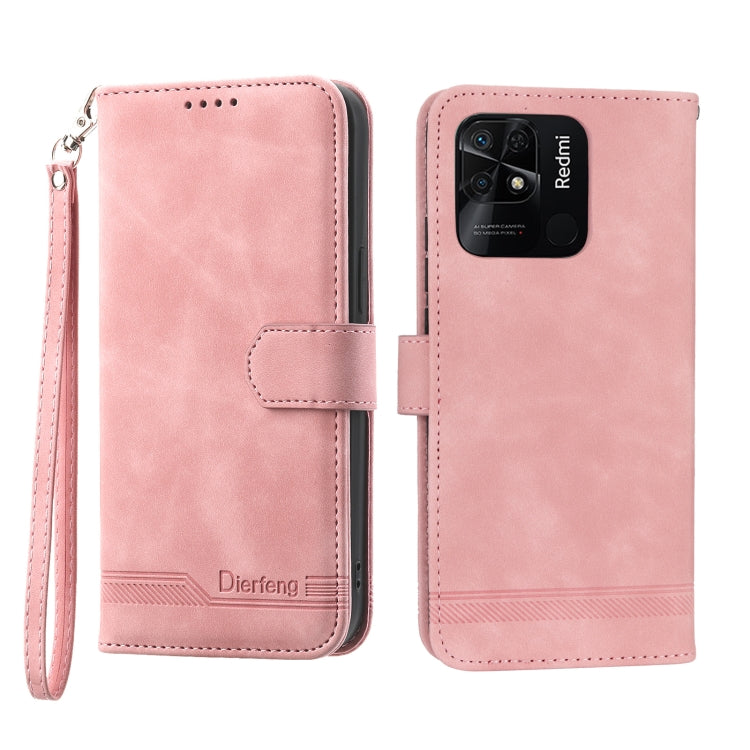 Dierfeng Dream Line TPU + PU Leather Phone Case, For Xiaomi Redmi Note 11 / Note 11S, For Xiaomi Redmi Note 11 Pro Foreign, For Xiaomi Redmi 10C, For Xiaomi Redmi 10A