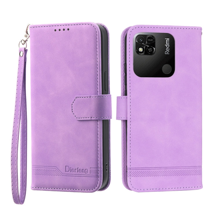 Dierfeng Dream Line TPU + PU Leather Phone Case, For Xiaomi Redmi Note 11 / Note 11S, For Xiaomi Redmi Note 11 Pro Foreign, For Xiaomi Redmi 10C, For Xiaomi Redmi 10A