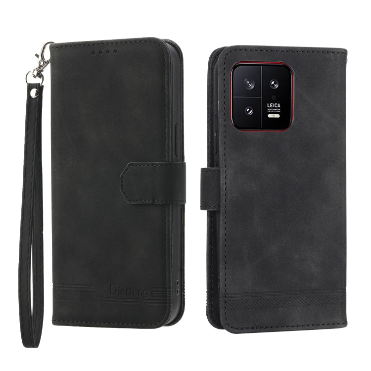 Dierfeng Dream Line TPU + PU Leather Phone Case, For Xiaomi 12 Ultra, For Xiaomi 13, For Xiaomi 13 Pro, For Xiaomi Poco C40