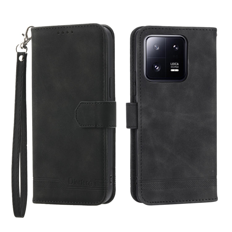 Dierfeng Dream Line TPU + PU Leather Phone Case, For Xiaomi 12 Ultra, For Xiaomi 13, For Xiaomi 13 Pro, For Xiaomi Poco C40