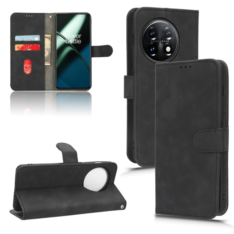Skin Feel Magnetic Flip Leather Phone Case, For OnePlus 11